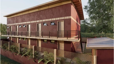 Studio Térreo da Vila da Concha Itacaré, varanda com jardim privativo